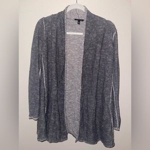 Eileen Fisher Gray Heathered Organic Linen‎ Blend Cardigan size Small Petite